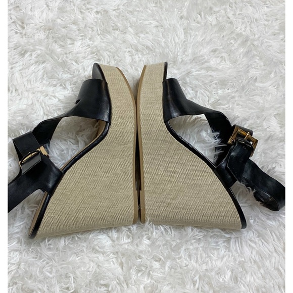 Steve Madden black Emori sandal wedges size 8.5 - Picture 4 of 12